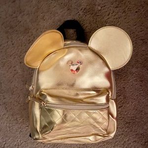 Rare gold Mickey Mouse mini backpack